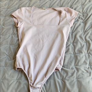 Free People Light Pink Bodysuit